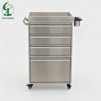 Mostrador para Barbería Jincheng, Carrito Auxiliar de Lujo para Peluquería, Gabinete de Herramientas de Salón con Cajón de Almacenamiento de Acero Inoxidable