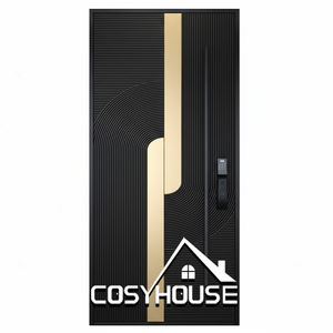 Porte en aluminium moulé architectural, porte d'entrée moderne en aluminium sur mesure pour projet de villa - Product Image 1