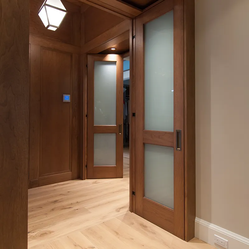 Natural Finish Solid Wood Doors for Authentic Interiors