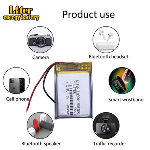 302540 3.7V 300mAh recarregável Li-Polymer Li-ion bateria para MP3 MP4 DVR GPS Brinquedos Speaker Gravador de condução Texet T-279 - Product Image 4