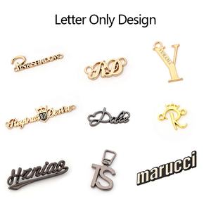 Etiquetas de placa de oro rosa <span class=keywords><strong>con</strong></span> nombre de marca personalizado grabado, agujeros, etiqueta de Metal para ropa - Product Image 5