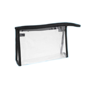 Bolsa de PVC triangular impermeable transparente con cremallera, organizador cosmético de moda y estuche para lápices para viajes - Product Image 1