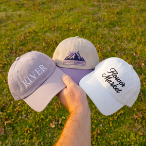 OEM Custom 6 Panel Flat Embroidery Logo Baseball Caps Cotton Unstructured Dad <b>Hats</b> - Product Image 1