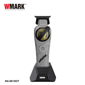 WMARK NG-8613KIT <span class=keywords><strong>Tagliacapelli</strong></span> Ricaricabile con Batteria Ecologica Rifinitore di Dettagli da <span class=keywords><strong>Uomo</strong></span> Grigio Kit da Barbiere ad Alta Velocità per Salone - Product Image 3