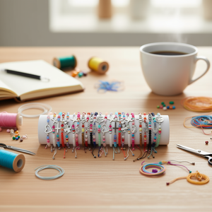 Braccialetti Charm alla Moda, Set Regalo di Gioielli con 2400 Pezzi di Perline e Charm in Colori Assortiti, Stili Misti Ref44834 - Product Image 3