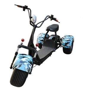 EU Kho Ba Bánh Xe Điện Scooter Elektro Xe Máy Scooter Citycoco 1000W 1500W 2000W Điện Chopper Xe Đạp