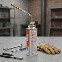 Chalumeau à gaz portable KLL 7019D à cartouche baïonnette, allumage automatique, haute température, pour soudure et brasage