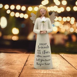 Ecológico hecho a mano Ángel <span class=keywords><strong>hermanas</strong></span> amistad escultura transfronteriza exclusivo adorno de Navidad hogar vida resina artesanía - Product Image 3