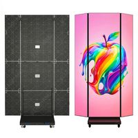 Pantalla LED Portátil Plegable para Póster, Pantalla LED de Doble Cara y Triple Plegado, P1.86 P2 P2.5 de Alto Brillo para Publicidad Comercial