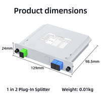 Module Répartiteur Fibre Optique PLC 1x2 en Gros, Type Cassette, à Branchement Direct, Ports UPC, Boîtier de Distribution Fibre Optique 5G FTTH ODF