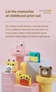 Appareil photo pour enfants, imprimante de photos instantanées, réflecteur de signature, film photo couleur amusant, jouets de selfie, appareil photo numérique imprimé