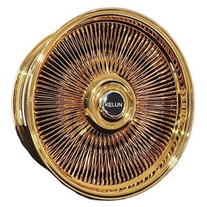 26 Inch s 5*120.65/5*127 All Gold Wire <b>Wheel</b> Wire <b>Spoke</b> Whee - Product Image 2