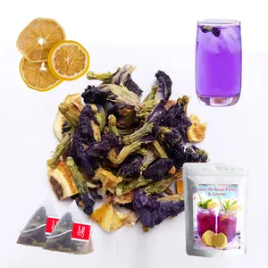 Dried butterfly pea flowers blue ternate dried whole natural organic butterfly pea tea bag