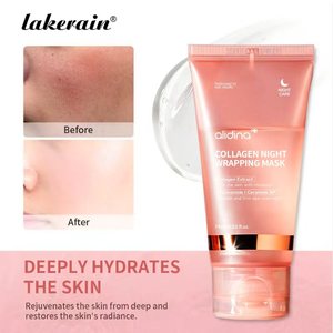 มาส์กหน้าแบบลอกออก สูตรส่วนตัว สำหรับขายส่ง ผลิตในเกาหลี ช่วยปลอบประโลมผิว ด้วยคาเฟอีน เปปไทด์ ช่วยเติมความชุ่มชื้นอย่างล้ำลึก คอลลาเจน มาส์กแบบพอกหน้ากลางคืน - Product Image 3