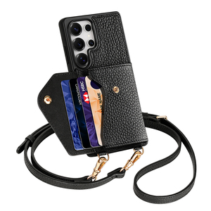 Vente flash - Étui de téléphone <span class=keywords><strong>portable</strong></span> de luxe en cuir véritable avec aimant, <span class=keywords><strong>portefeuille</strong></span> <span class=keywords><strong>portable</strong></span>, étuis de téléphone <span class=keywords><strong>portable</strong></span> pour Samsung S25 S26 Ultra - Product Image 1