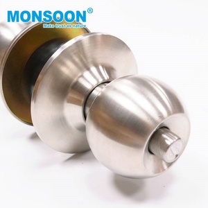 Serrure de porte double ronde sans clé MONSOON, nouvelle génération, haute sécurité, cylindre en alliage de zinc et acier inoxydable, poignée facile à installer - Product Image 4