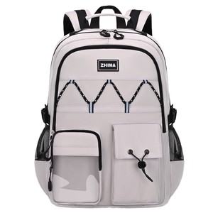 Zhima Student Backpack 18 In Large Capacity Lightweight School Bag For Middle School Unisex Solid Color - Product Image 5