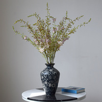 Décoration d'intérieur de luxe nordique : Fleurs artificielles en soie, fausses fleurs, accents floraux, coquelicot, eucalyptus, semi-artisanales, sur pied