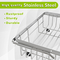 Égouttoir à vaisselle multifonctionnel extensible, non pliable, en acier inoxydable, monocouche, sur pied, fabriqué avec précision, écologique et durable pour la cuisine