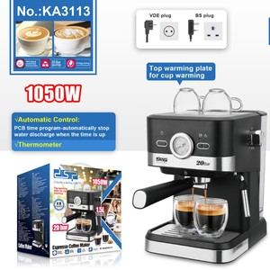 Máquina de Espresso Semiautomática Dsp de 20 Bares, Cafetera Multifuncional de Acero Inoxidable con Vaporizador para Uso Doméstico - Product Image 4