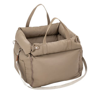 Lits de luxe pour chiens, logo personnalisé, coton, simili cuir, siège auto pour animaux de compagnie avec boucles de sécurité - Product Image 6