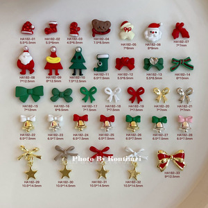 2025 nouveau 3D alliage noël <span class=keywords><strong>Nail</strong></span> <span class=keywords><strong>Art</strong></span> ornements Cyber Claus flocon de neige wapiti cloche explosif ongles décoration - Product Image 2