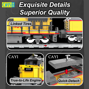 Cayi ชุด AC6000สร้างรถไฟในเมืองย้อนยุค<span class=keywords><strong>2025</strong></span>ชุดของเล่นแบบ DIY รุ่นรีโมทคอนโทรลของเล่นสำหรับเป็นของขวัญ - Product Image 4