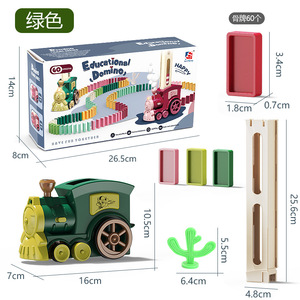Train à dominos automatique, voiture électrique, kits de blocs de briques, jeux créatifs, intelligence, éducatif, jouets DIY, cadeau d'anniversaire pour enfants - Product Image 4