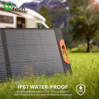 Kit de batterie portable 100w 200w panneau solaire pliable solaire pour le camping avec charge de batterie