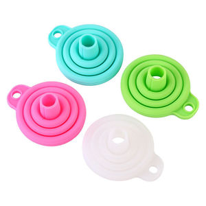Silicone Collapsible Funnel Wide Mouth Oil Wine Pouring Kitchen Household Small Telescopic Folding Funnel Blue Green Pink White - Product Image 5