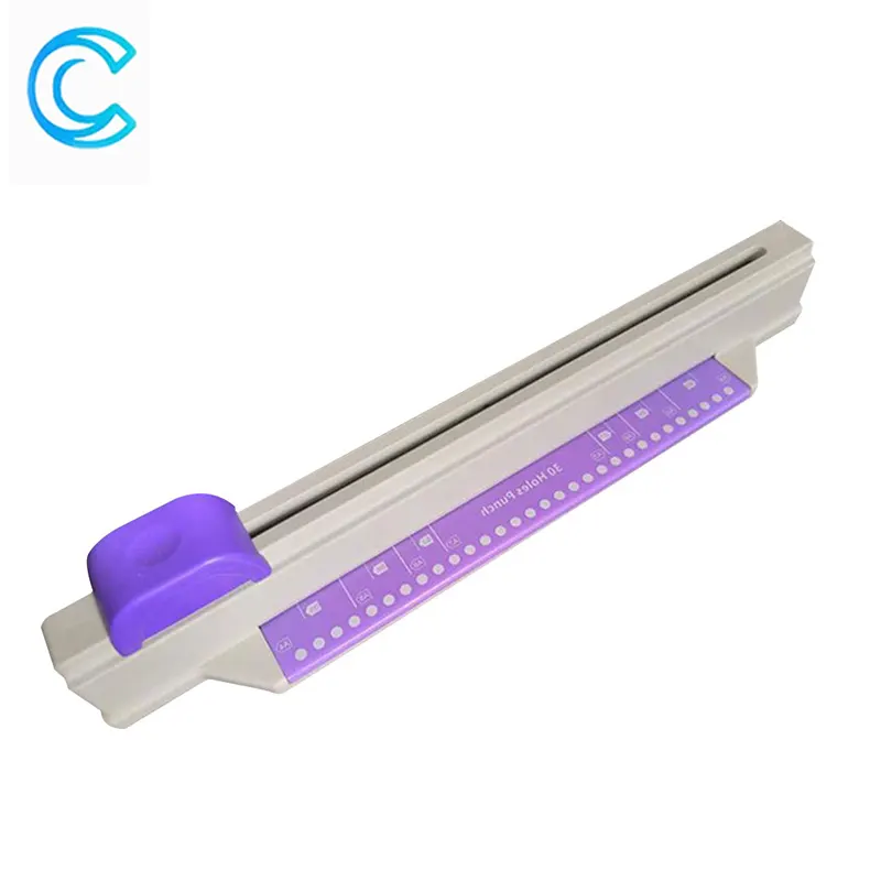 30 Hole Paper Puncher Punch Papers Pardboard PP Plastic Cover for Office Files Study Documents Planers Notebooks