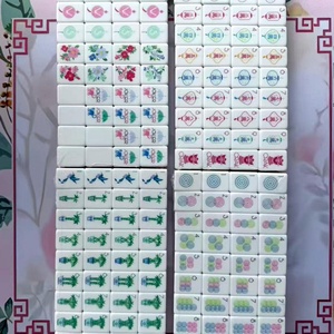 Exclusivo Juego de Fichas de Mahjong de Acrílico Duradero Color Lavanda Morado, con Versiones Americanas para Entretenimiento Familiar - Product Image 2
