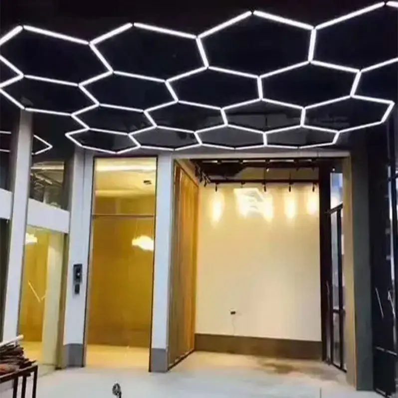New China Manufacturer Car Hex Detailing Light Outdoor Garage Lamp For Workshop HexagonLed Lights For Room
