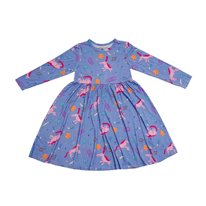 Vestidos de Bambú Orgánico para Niñas al por Mayor Vestido Giratorio para Niñas Ropa Infantil Ecológica Personalizada para Niños - Product Image 4