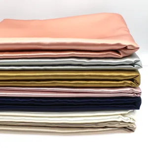 100% หม่อนผ้าไหมบริสุทธิ์ Charmeuse 19มิลลิเมตรผ้า45 "ตัดเย็บเสื้อผ้า DIY หลายสีขายโดยหลา