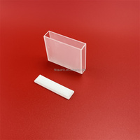 Cuvette optique à deux faces transparentes en quartz pour analyse UV Q108, cuvette en verre de silice fondue pour spectrométrie de fluorescence