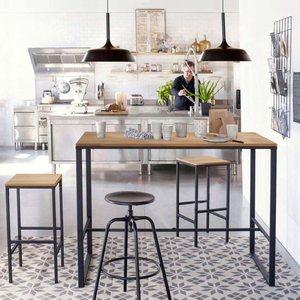 <span class=keywords><strong>Table</strong></span> longue de style industriel moderne <span class=keywords><strong>en</strong></span> <span class=keywords><strong>bois</strong></span> pour hôtel et cuisine Tables de restaurant rapide <span class=keywords><strong>Table</strong></span> de <span class=keywords><strong>bar</strong></span> et tabourets avec hauteur - Product Image 1