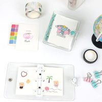 Mini pochettes transparentes pour classeur à 3 anneaux, en PVC transparent, pour classeur à feuilles mobiles, protection pour anneaux ronds, mini pochettes pour classeur