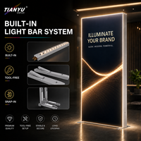 TIANYU Cadre d'exposition rétroéclairé en aluminium avec affichage LED modulaire, graphiques en tissu et connecteur sans outil