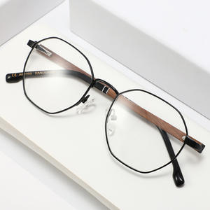 Montures de lunettes hexagonales Wenzhou, monture intégrale irrégulière, verres en acrylique, protection contre la lumière bleue, unisexe, verres plats AW8060 - Product Image 2