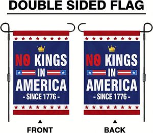 Bandera de Jardín 'No Kings in America' de 12 x 18 Pulgadas, Doble Cara, Poliéster Resistente, Bandera Contra el Odio, Salva <span class=keywords><strong>la</strong></span> <span class=keywords><strong>Democracia</strong></span> - Product Image 3