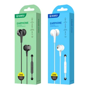 KAKU Hot Sale Handsfree 3.5mm Earphones In-Ear Quality Wired Headphones With Mic