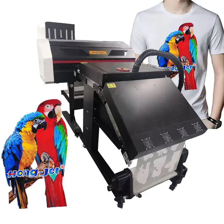HONGJET Venda Quente Certificado CE Nova Tecnologia T-shirt Impressora Direto para Filme Máquina Impressora