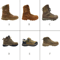 Botas Tácticas de Entrenamiento con Cordones en el Tobillo de 8 Pulgadas, Parte Superior de Cuero Vacuno de Ante, Suela de Goma, Calzado para Motocicleta, Zapatos de Trabajo para Desierto