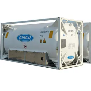 Prix d'usine ASME 20ft T75 Conteneur de réservoir ISO de stockage d'oxygène liquide cryogénique