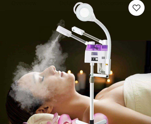 Professional 2-in-1 Ultrasound & Microcurrent Steam Facial <b>Steamer</b> with 8X Magnifying Lamp Ozone Hot/Cold Therapy Mask - Product Image 3