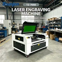 Tounjen 7050 haute précision CNC CO2 Laser gravure Machine de découpe refroidissement par eau Ruida contrôle Leadshine acrylique bois papier