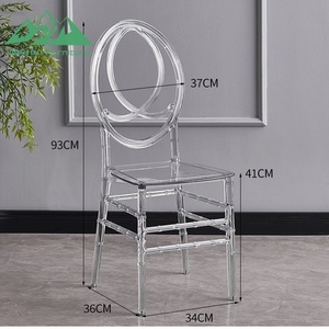 Sedia da Matrimonio Wayon <span class=keywords><strong>in</strong></span> <span class=keywords><strong>Resina</strong></span> Trasparente, Aspetto Cristallino, Schienale a Doghe Verticali, Gambe <span class=keywords><strong>in</strong></span> Bambù, Impilabile per Eventi - Product Image 3