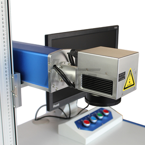 Machine de gravure laser à fibre 300x300mm 100W à refroidissement par air, commande EZ CAD, équipement de marquage CNC portable de table - Product Image 5