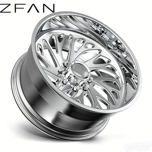 Jantes forgées ZFAN polies avec enjoliveurs flottants 20-30 pouces 8x6.5 8x170 6x139.7, jantes en forme <span class=keywords><strong>de</strong></span> H pour <span class=keywords><strong>Ford</strong></span> F250 RAM Silverado Jeep - Product Image 2